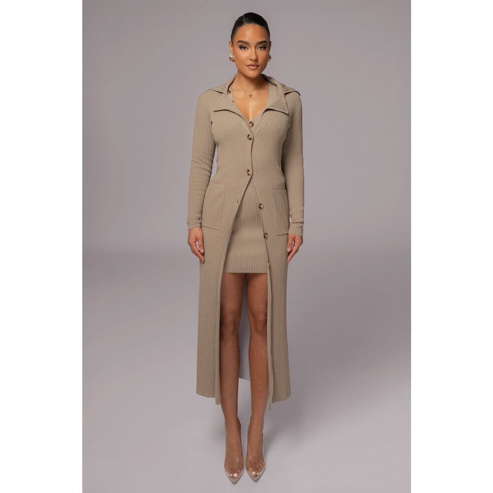 JLUXLABEL Lida Ribbed Duster - M/L - Picture 4 of 8